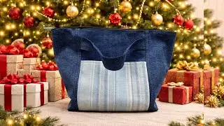 ✨ Handmade Holiday Gift Bag 🎄 | Easy Sewing for Everyone
