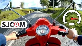 Piaggio Vespa PX 125 4 Gears Acceleration and Max Speed Test - Video with SJCAM M20 Action Cam
