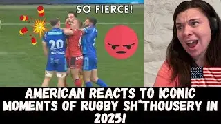 They aren't playin! American Reacts to Iconic Moments of Rugby Sh*thousery in 2025!