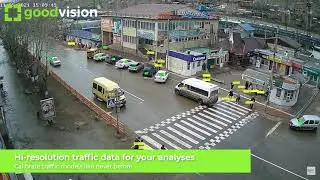 GoodVision's traffic video analytics on a city intersection, Ust-Kut, Russia