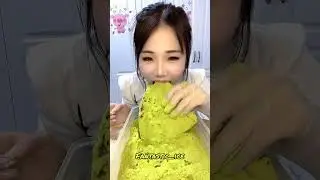 Asmr passion fruit eating with matcha 💚 #shorts #asmr