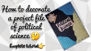 How to decorate front page of project file 🤔/ complete tutorial 👀/ very easy decoration idea 💡 