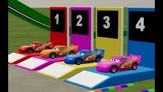 Garage With Color - ALL COLORFUL Mc Queen EXCAVATOR,MIXER CEMENT TRUCK TRANSPORTING With FS22