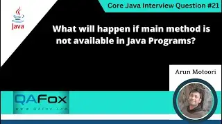 What will happen if main method is not available in Java programs (Core Java Interview Question #21)