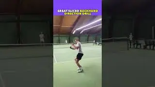 GREAT SLICED BACKHAND DIRECTION DRILL #tennis #shorts