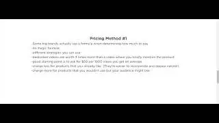 Earning From YouTube Influencer || Pricing Method # 1 || Vedio No - 05 | 100% Free Course ||