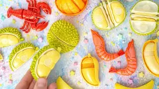Stress Relief ASMR 🍌🍊 #asmr #asmrsounds #satisfying #oddlysatisfying #relaxing #fakefood #toysounds