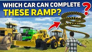 Which Vehicle Can Complete This Impossible Ramp? 😱 | india vehicle simulator 
