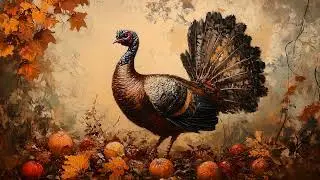Animated Thanksgiving Frame TV Art | 4K Art Screensaver | Vintage Wild Turkey #thanksgivingtvart