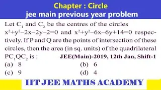 CIRCLE | JEE MAIN  2019 | 12 JANUARY  | SHIFT  1 |  RS SIR