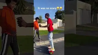 First time riding a hoverboard 🕴️🏂