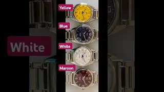 HMT Pilot Arabic White Blue Yellow Maroon Mechanical Watch