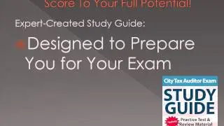 City Tax Auditor Exam Study Guide