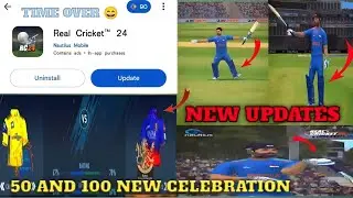 REAL CRICKET 24 BIG UPDATE!! NEW CENTURY CELEBRATION AND MANY MORE UPDATES #realcricket