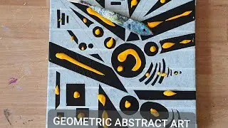 #GeometricAbstractPaintingOnCanvas / Anjali fine arts - Abstract Art #Art