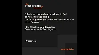 The Restarters | Thirukumaran Nagarajan, Co-founder, and CEO, Ninjacart