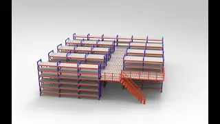 Mild Steel Ware House Rack 360 animation