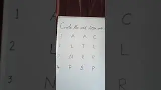 Circle the odd letter out