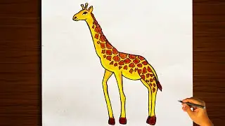 Giraffe drawing easy🦒👍| How to draw a Giraffe easy|Animal drawing easy #giraffe #giraffedrawing