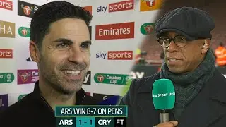 Arsenal vs Crystal 1-1 ( 8-7 ) on Pens - Ian Wright Goes Crazy! Gunners Reach the Cup Semi-Finals!🔥