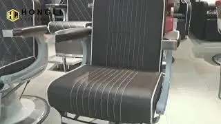 HL-31838-L | Brown Leather Barber Chair