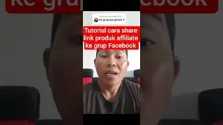 tutorial cara share link produk affiliate tiktok ke grup di Facebook #tutorial #viral #tiktok #fyp