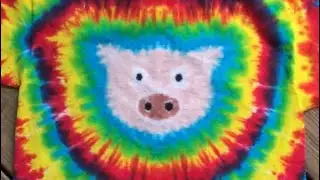 DIY Pig Face Tie Dye Shirt - Step by step directions. WATCH!