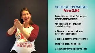 Match Ball Sponsor Package - European Deaf Champions League - London 2019