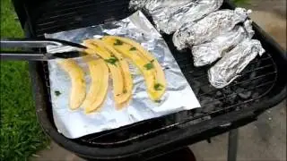 Grilled plantains by Charles Barnes