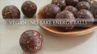 VEGAN | No-Bake Energy Balls - only 6 ingredients & gluten free!
