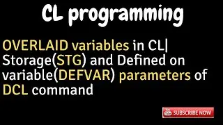 IBM i, AS400 Tutorial, iSeries, System i -Overlaid variables in CL | STG & DEFVAR in CL