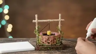 How to Make Mini Water Well from Cardboard | Easy DIY Miniature Craft