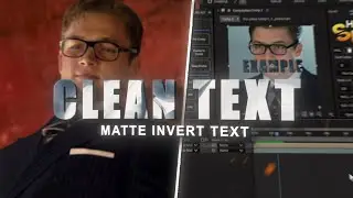 Clean Matte Invert text | After effects tutorial 