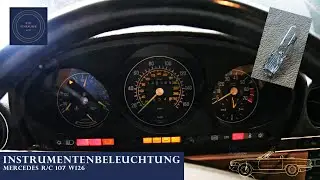 Mercedes Benz - Lampen der Armaturenbeleuchtung wechseln - R/C 107 W/C 126 W123| T5 Leuchtmittel