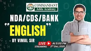 LIVE English Class | NDA CDS Bank Exam | Objective Question Practice #livestream #english