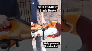 Stihl TS440 with Blade Brake Technology for Saw Kickback/Near-Miss #shorts