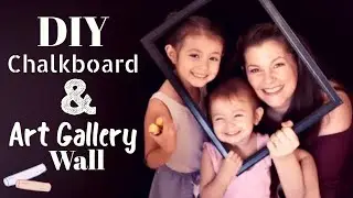 DIY Kids Art Gallery & Chalkboard Wall (for less than $30)
