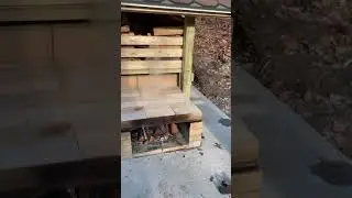 Smoking Pork Loin in Custom Built Wood Smoke House