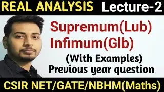 Supremum and Infimum of a Set | lub and glb of set | Bounded Set | CSIR NET maths| IIT JAM maths|JET