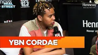 YBN Cordae backstage in the Hennessy Lounge at REAL Street Fest