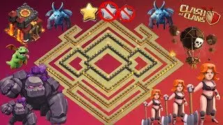 UNDEFEATED Best Th10 War Base 2018 Anti 2 Star With Replays Anti Bowler Anti Miner Anti Valkyrie