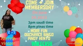 COME &JOIN MY MEMBER'S DAY