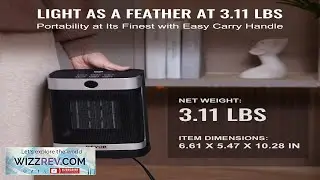 VEVOR Electric Space Heater with Thermostat Remote Control 2 Level Adjustable Quiet Ceramic