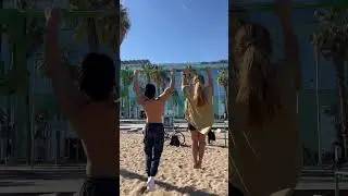 즉흥으로 금발의 서양누나랑 턱걸이 배틀😱