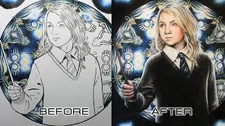Portrait coloring. Luna Lovegood