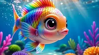 🌈🐠 Rainbow Fish Song | Cute Ocean Rhymes for Kids | Calm & Fun Lullaby