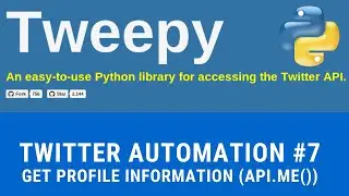 Python Tweepy Twitter Automation - Get Profile Information | #71 (Twitter Automation with Tweepy #7)