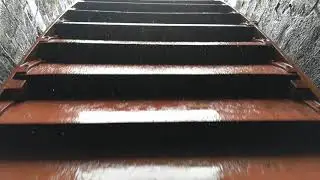 The huge waterwheel in action at The National Slate Museum in Llanberis!