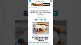 Review of Mico's Hot Chicken Sandwich with ICE CREAM.  Houston Review #1