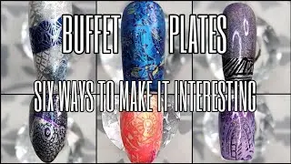 Buffet Plates 6 Ways: Stamping Nails w/ Allover Images, MoYou London Doodles 5 from Beautometry